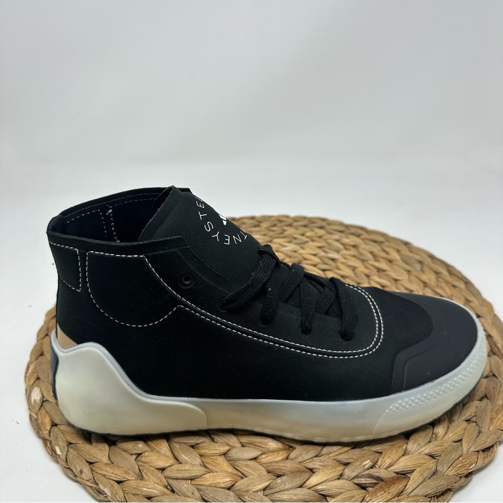 ADIDAS Stella McCartney x Treino Mid Trainers Black White Size 8.5 Women's